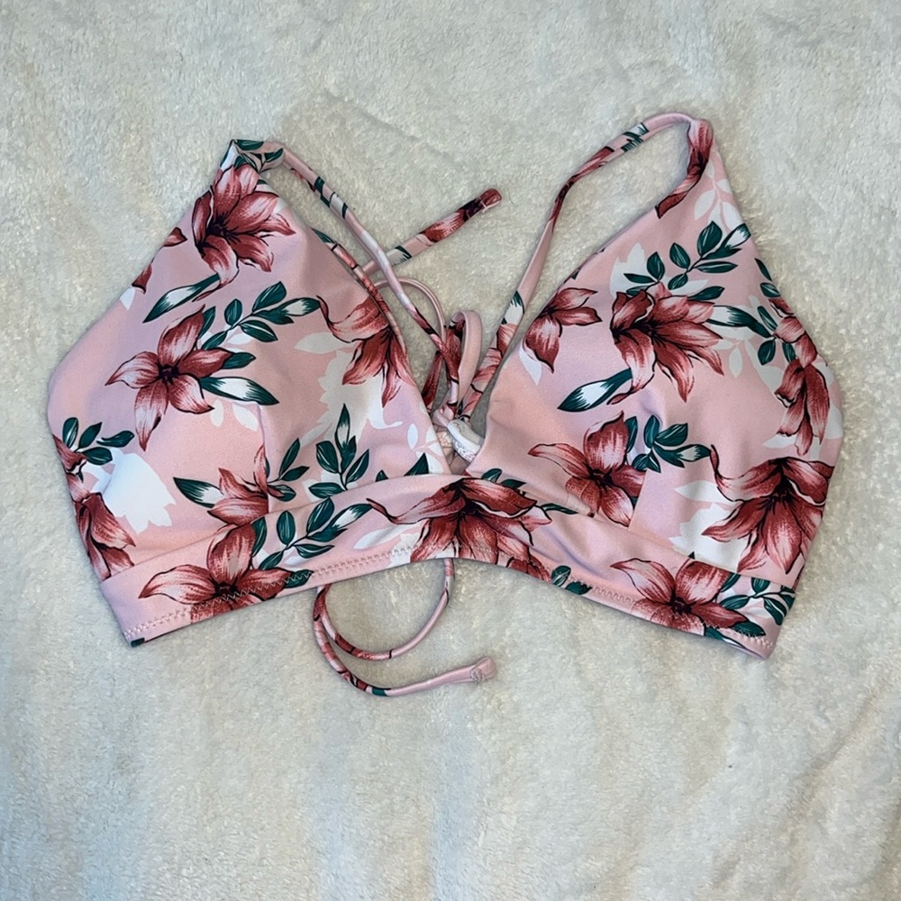 floral print bikini top